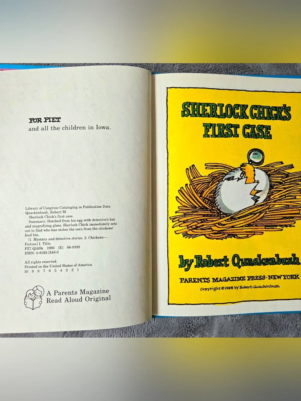 Lot of 3 Robert Quackenbush Children’s 1980s Books Hardback Sherlock Chick Henry